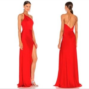 SAU LEE Hailey Dress in Cherry Red US 4